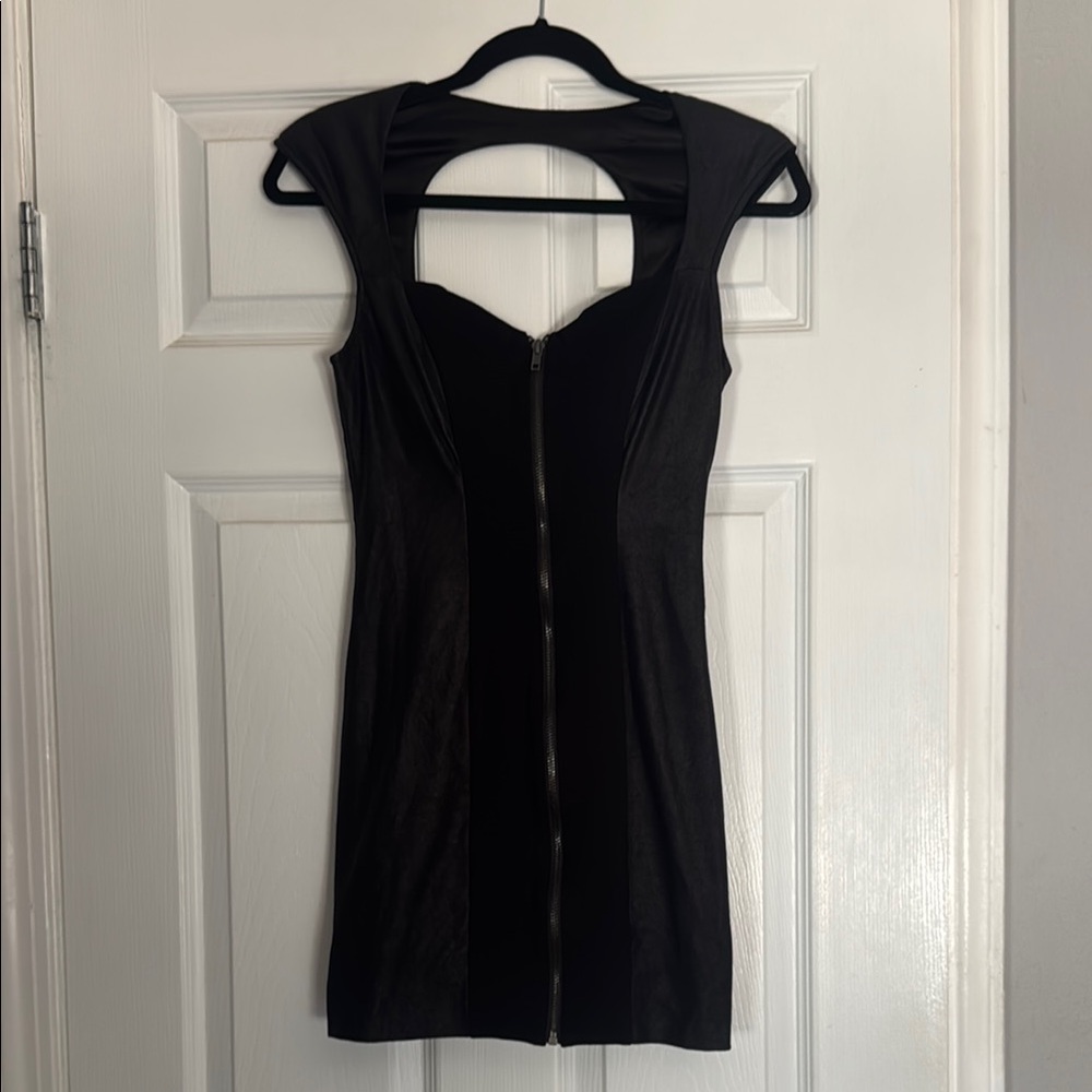 Guess Black Mini Dress with Zipper
